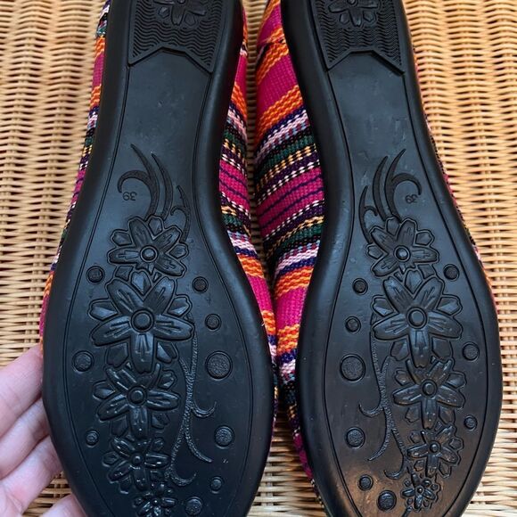 Multicolored Fun handmade unique espadrille flats - Picture 4 of 5